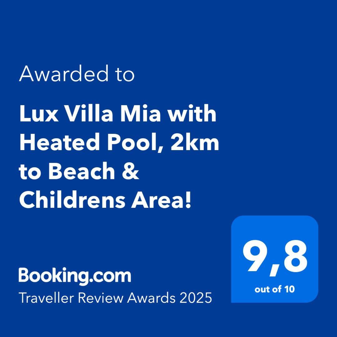 Lux Villa Mia With Heated Pool, 2Km To Beach & Childrens Area! Mikro Metochi Exterior foto